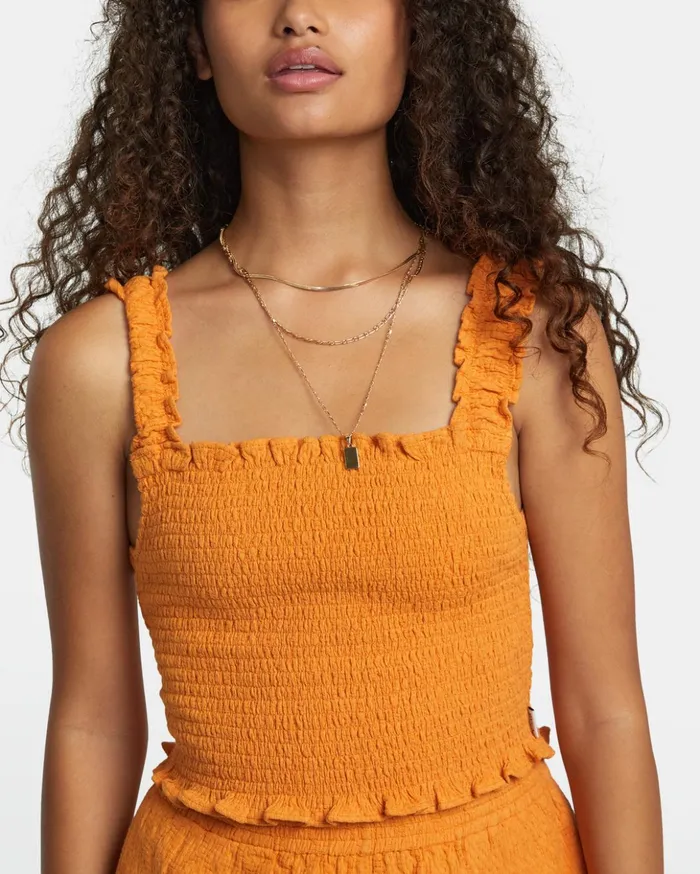 RVCA Tops Terrace Tank Top Tangerine 8211 Women