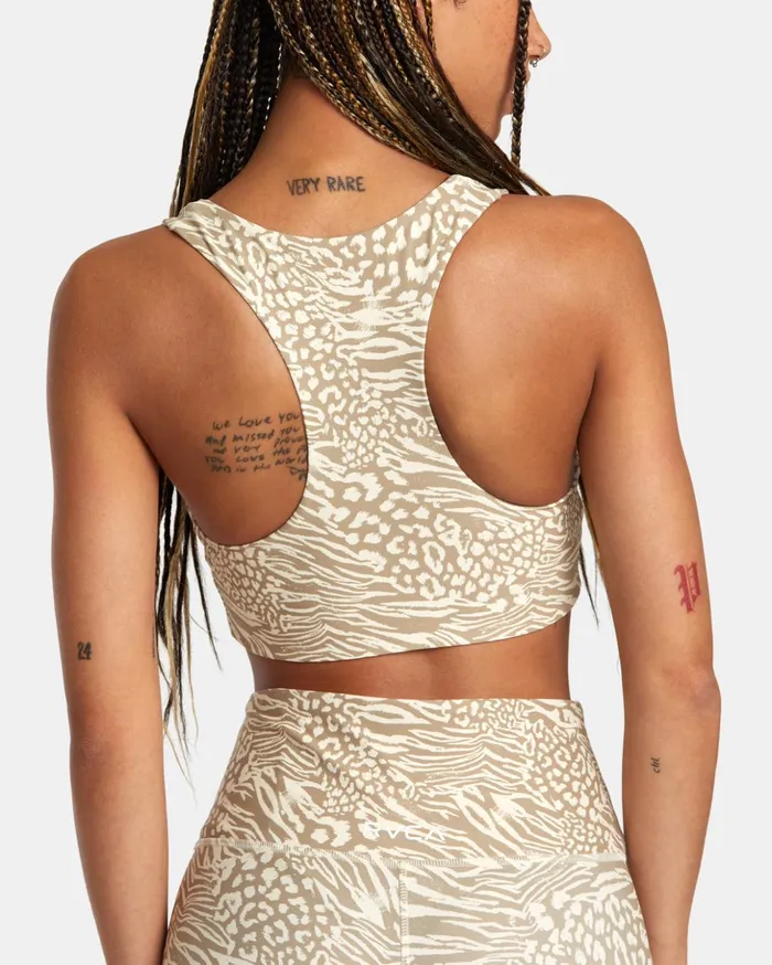 RVCA Tops VA Essential Mid Support Sports Bra Zeetah 8211 Women