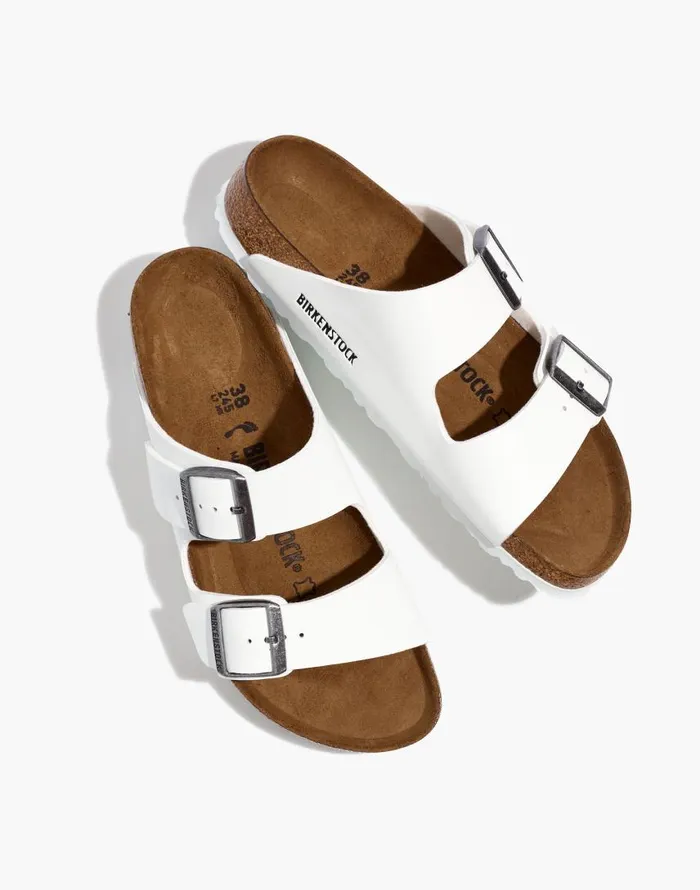 Sandals Women Madewell Birkenstock Arizona Sandals In BirkoFlor White