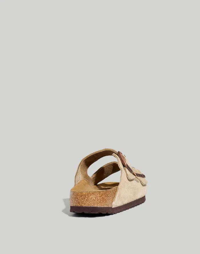Sandals Women Madewell Birkenstock Arizona Soft Footbed Sandals In Nubuck Taupe