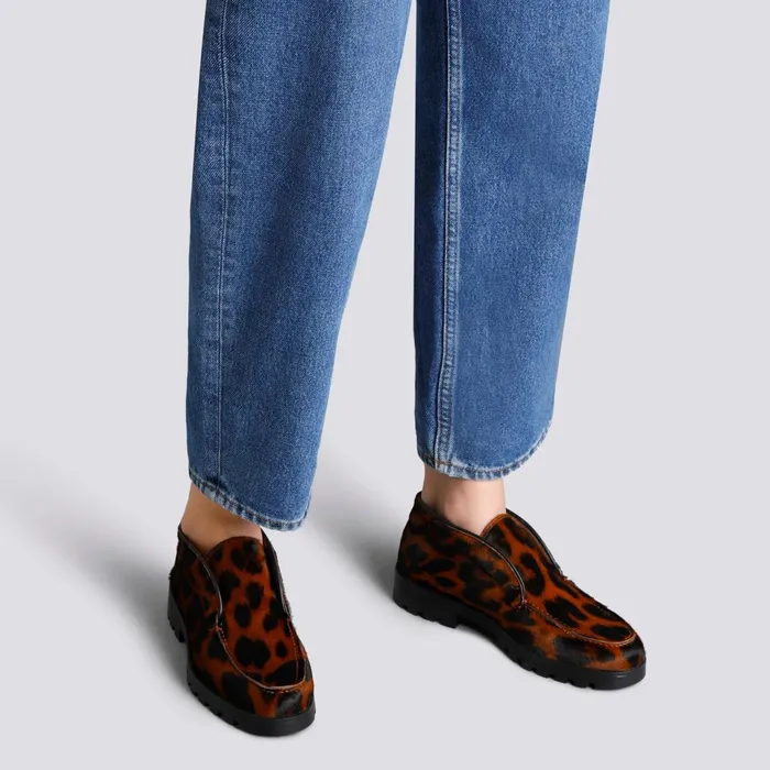 Santoni AnimalPrint Cavallino Desert Boot Women Boots and Ankle Boots
