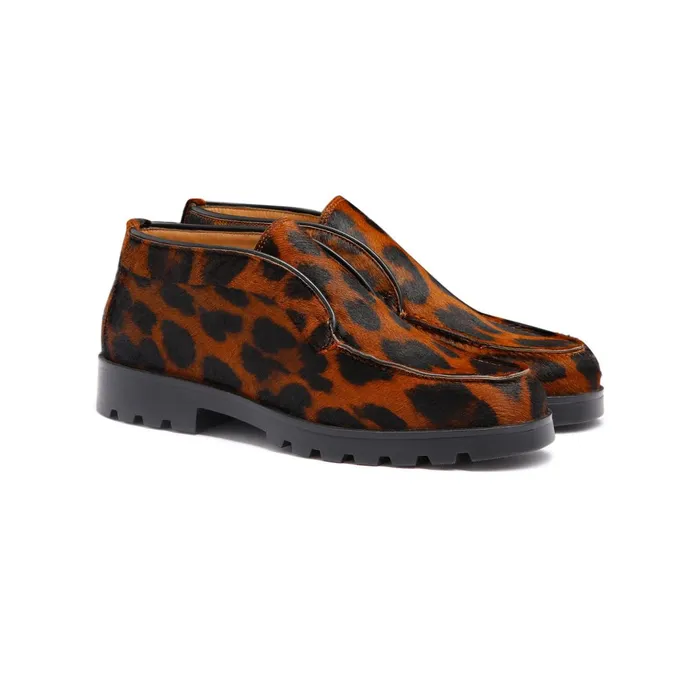 Santoni AnimalPrint Cavallino Desert Boot Women Boots and Ankle Boots