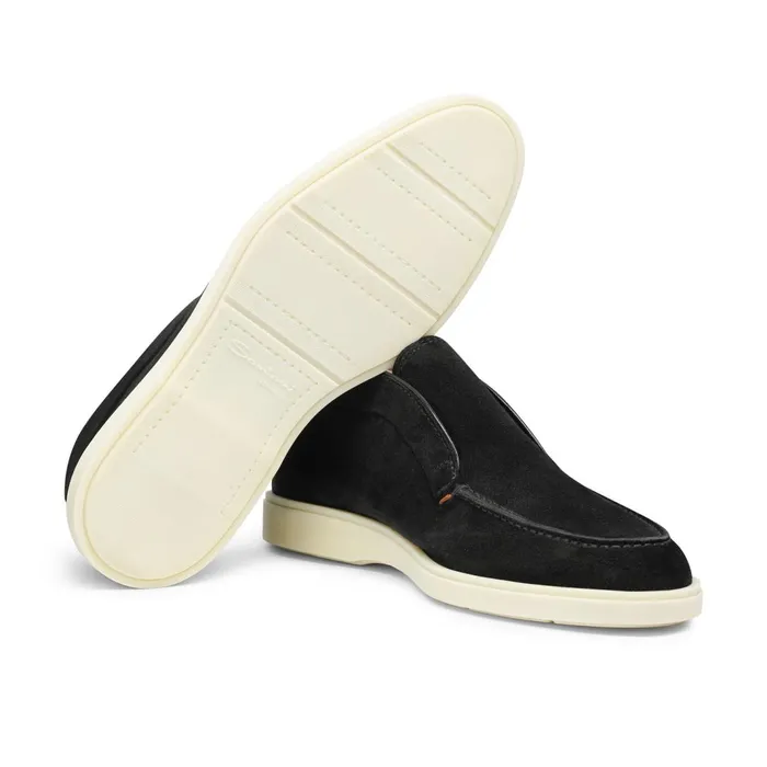 Santoni Black Suede Desert Boot Men Boots