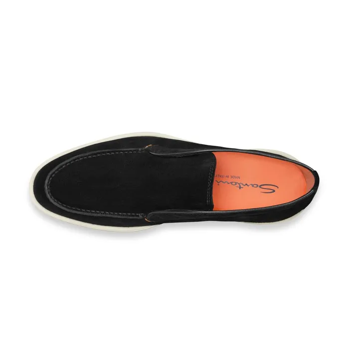 Santoni Black Suede Desert Boot Men Boots