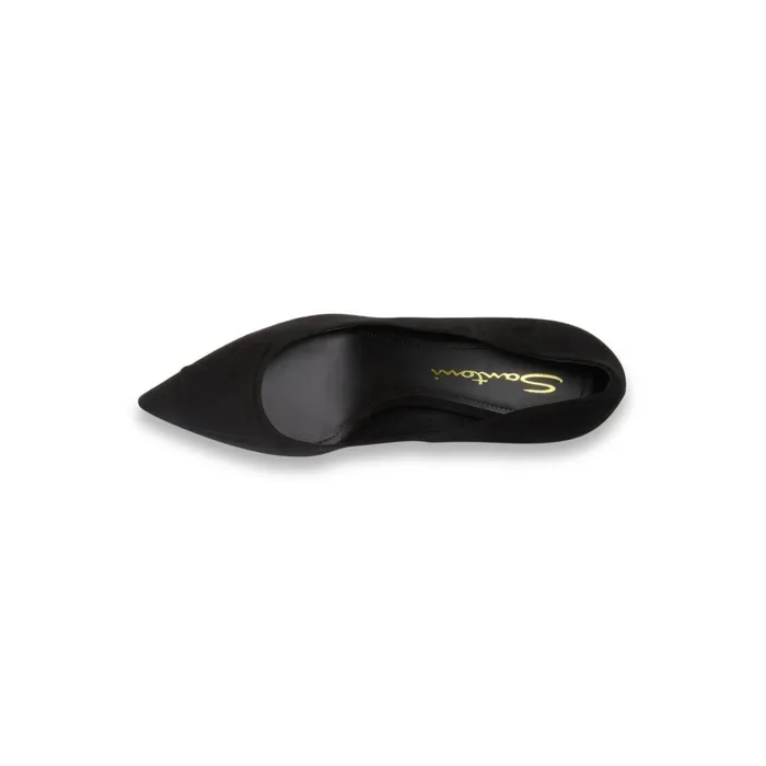 Santoni Black Suede HighHeel Sibille Pump Women Pumps and Heels