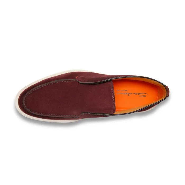Santoni Burgundy Suede Desert Boot Men Boots