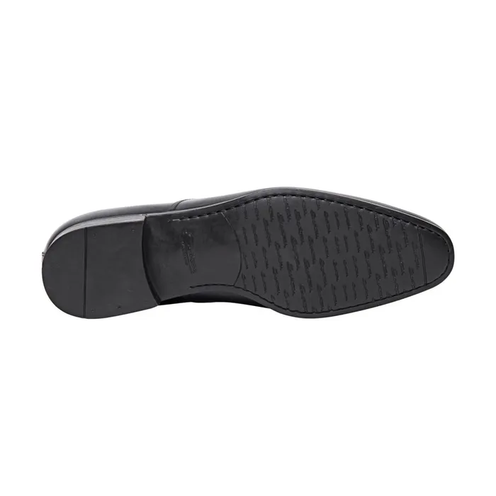 Santoni Polished Black Leather Derby Shoe Men LaceUps