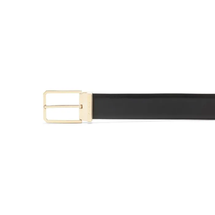 Santoni Polished Brown Leather Adjustable Belt Men Belts