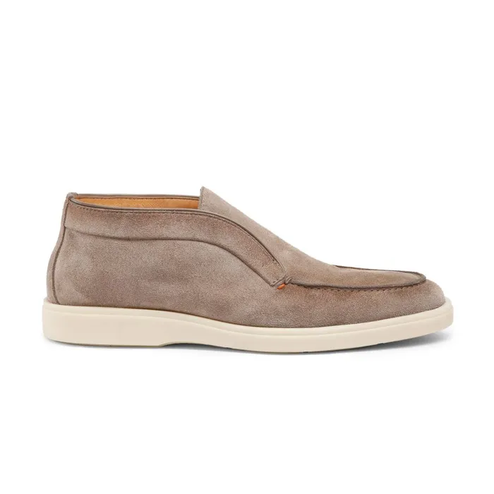 Santoni Taupe Suede Desert Boot Men Boots