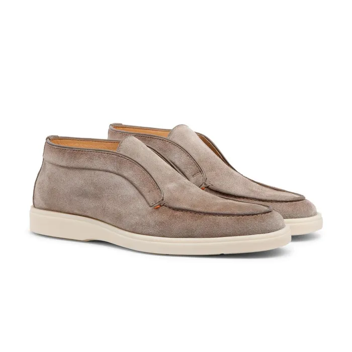 Santoni Taupe Suede Desert Boot Men Boots
