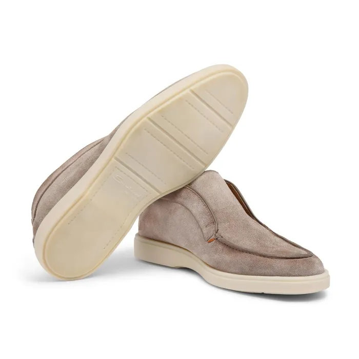 Santoni Taupe Suede Desert Boot Men Boots