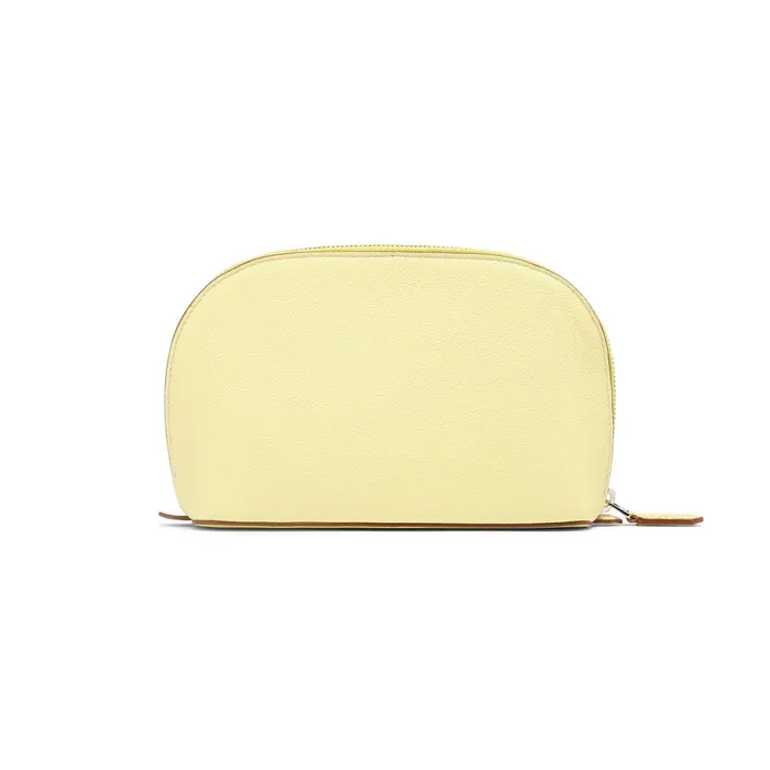 Santoni Yellow Tumbled Leather Pouch MenWomen Small Leather Goods