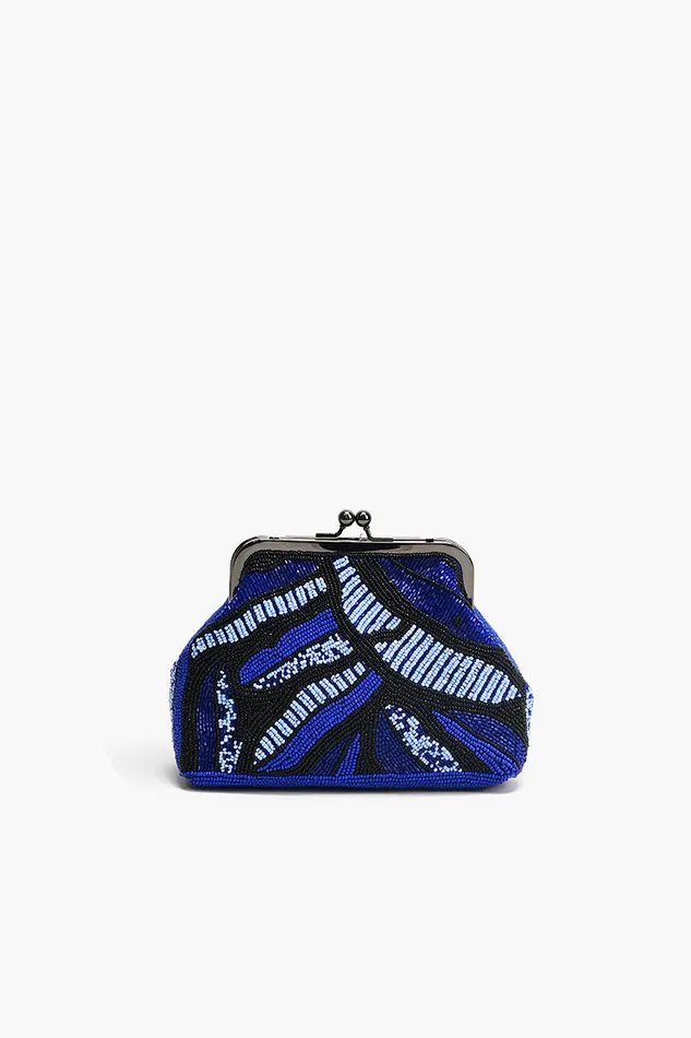Sapphire Swirl Blue Frame Clutch Totes America and Beyond Women