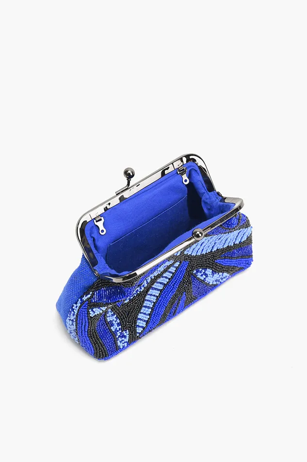 Sapphire Swirl Blue Frame Clutch Totes America and Beyond Women