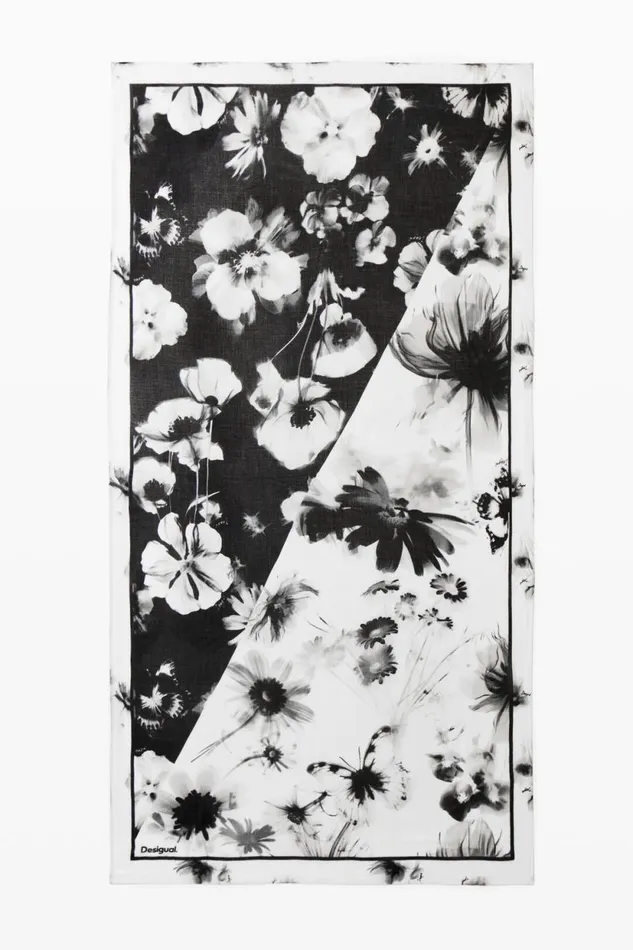 Scarves And Scarf Women Desigual Floral Scarf Black