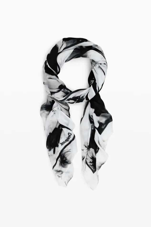 Scarves And Scarf Women Desigual Floral Scarf Black