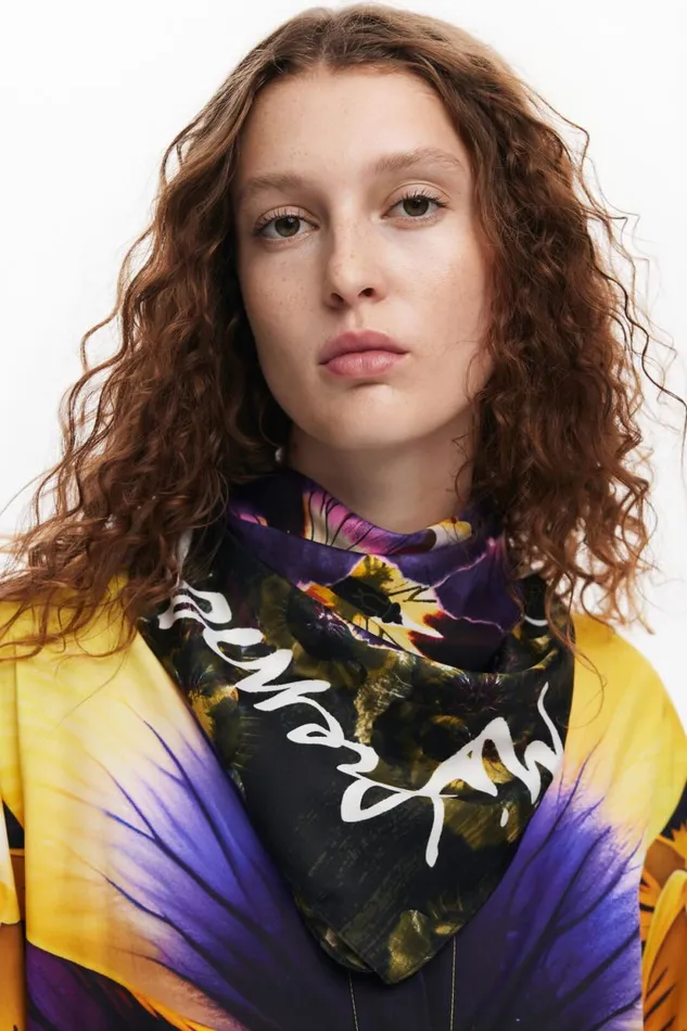 Scarves And Scarf Women Desigual Floral Scarf M Christian Lacroix Materialfinishes