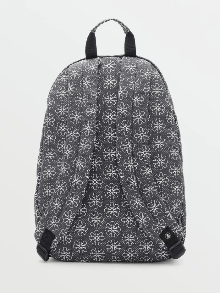 Schoolyard Canvas Backpack 8211 BlackWhite Womens Volcom Bags and Backpacks