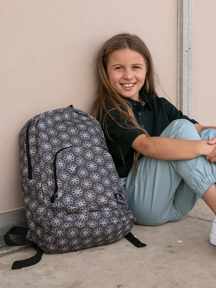 Schoolyard Canvas Backpack 8211 BlackWhite Womens Volcom Bags and Backpacks
