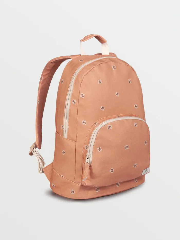 Schoolyard Canvas Backpack 8211 Clay Womens Volcom Bags and Backpacks