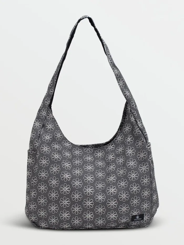 Schoolyard Canvas Hobo Tote 8211 BlackWhite Kids Volcom Accessories