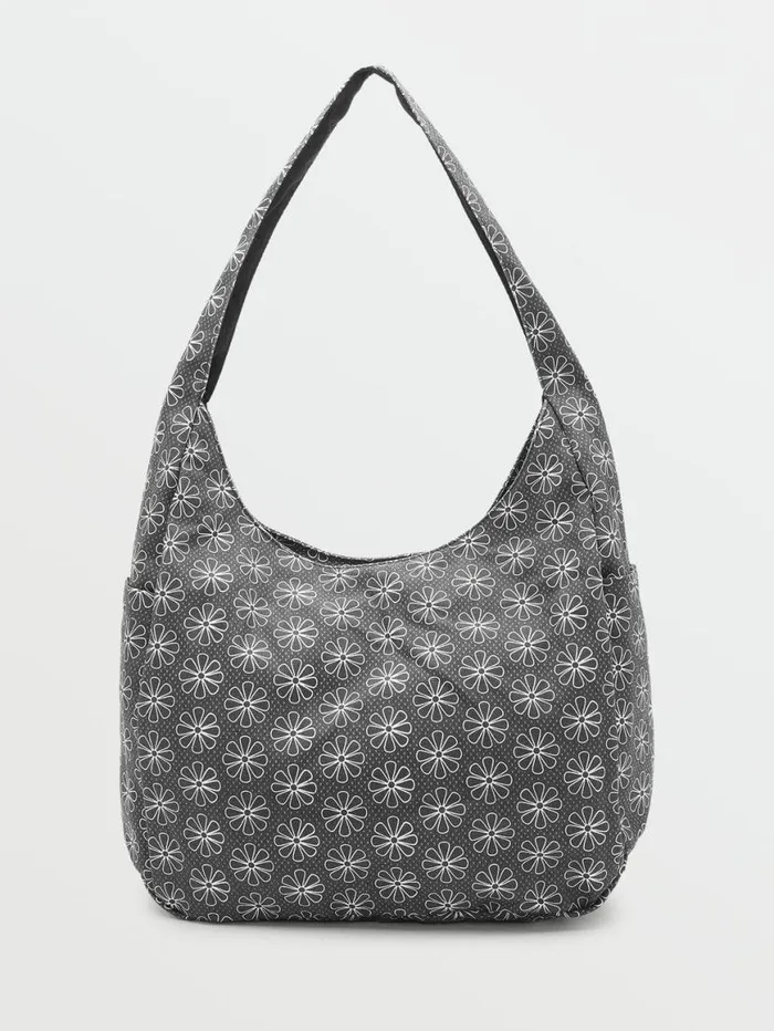 Schoolyard Canvas Hobo Tote 8211 BlackWhite Kids Volcom Accessories