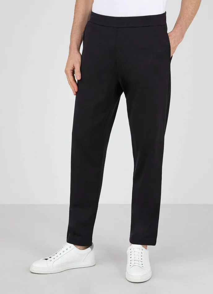 Sea Island Cotton Sweatpants Black Men SUNSPEL Sweatshirts and Sweatpants
