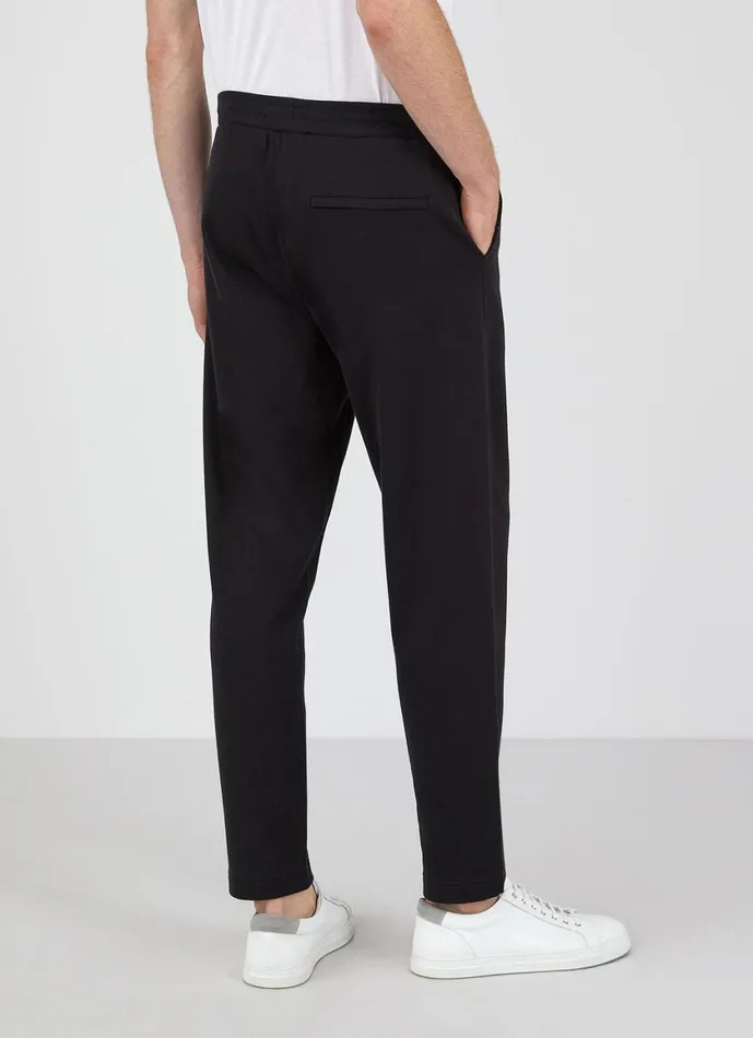 Sea Island Cotton Sweatpants Black Men SUNSPEL Sweatshirts and Sweatpants