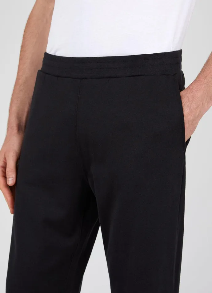Sea Island Cotton Sweatpants Black Men SUNSPEL Sweatshirts and Sweatpants