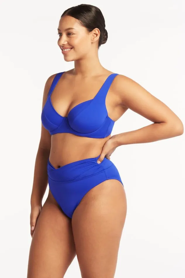 Sea Level Bottoms Eco Essentials Wrap High Waist Pant Eco Essentials Cobalt 8211 Women