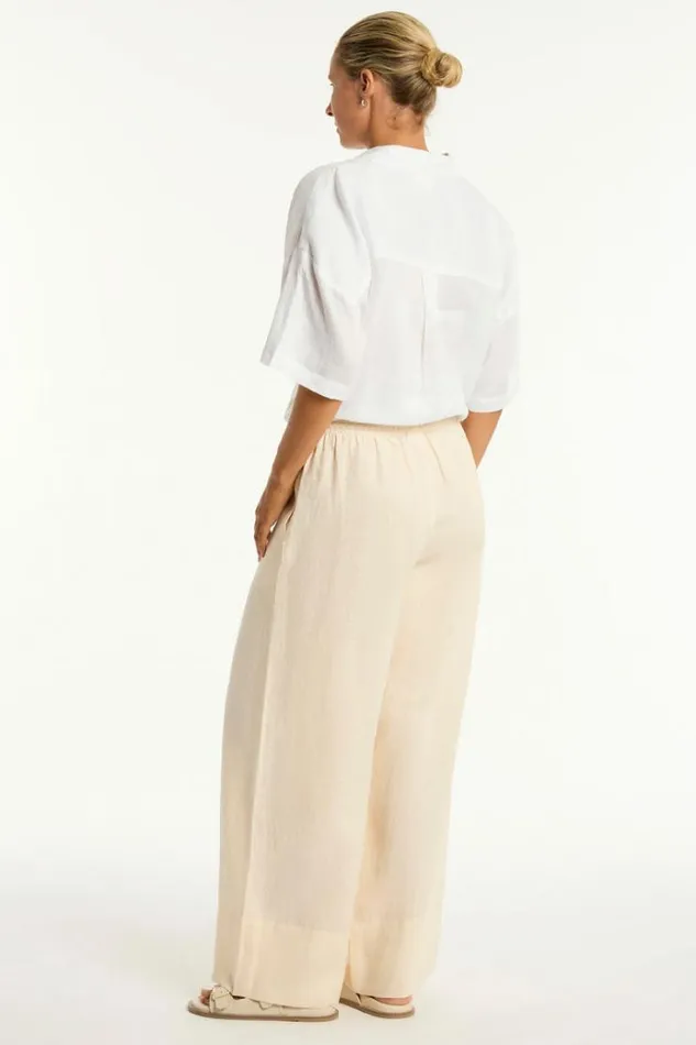 Sea Level Linen Tidal Linen Palazzo Pant Tidal Linen Vanilla 8211 Women