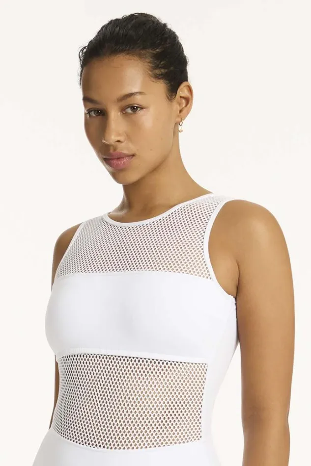 Sea Level One Pieces Drift High Neck One Piece Drift White 8211 Women