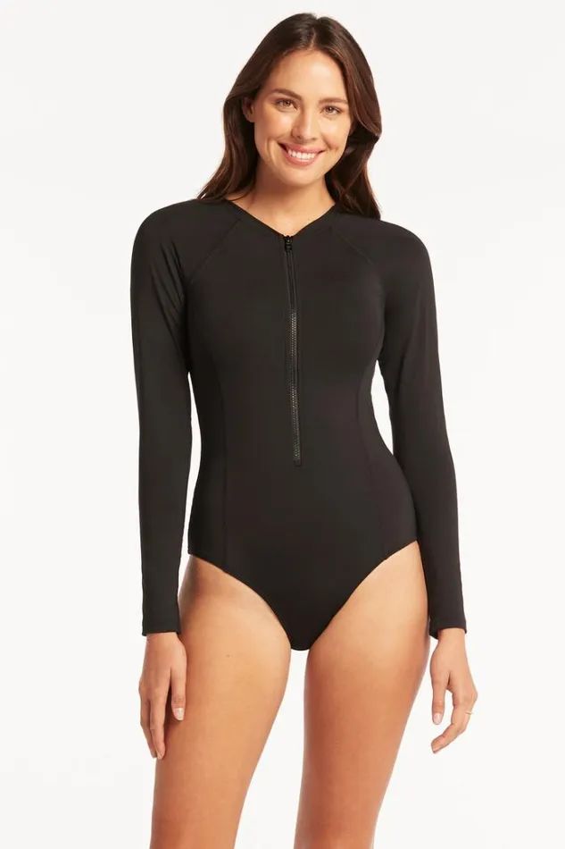 Sea Level One Pieces Eco Essentials Long Sleeve One Piece Eco Essentials Black 8211 Women Sea Level One Pieces Eco Essentials Long Sleeve One Piece Eco Essentials Black 8211 Women