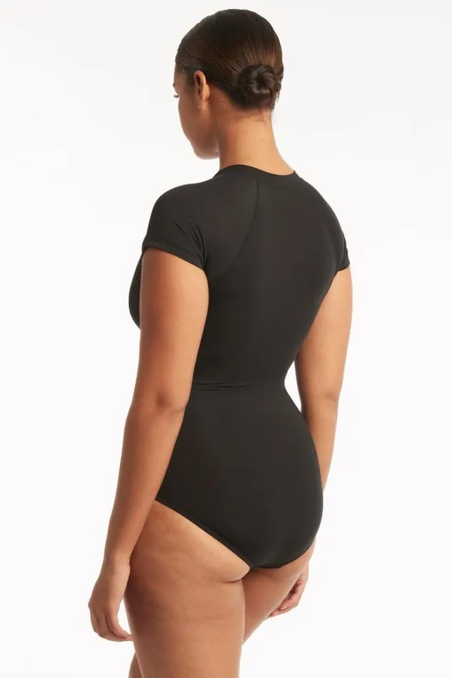 Sea Level One Pieces Eco Essentials Short Sleeve One Piece Eco Essentials Black 8211 Women Sea Level One Pieces Eco Essentials Short Sleeve One Piece Eco Essentials Black 8211 Women