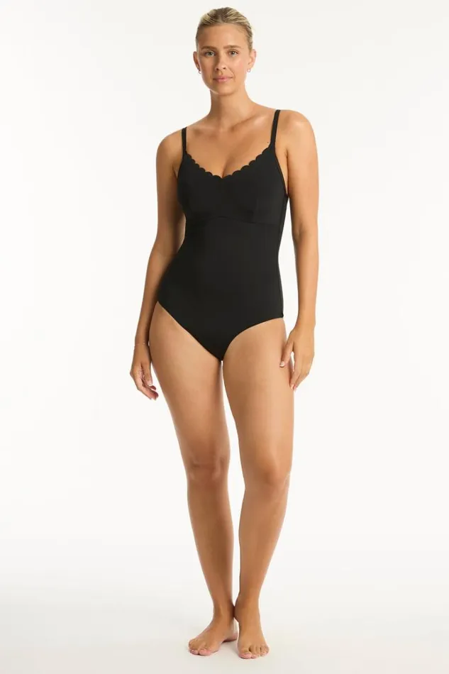 Sea Level One Pieces Scallop DDE Bralette One Piece Scallop 8211 Women