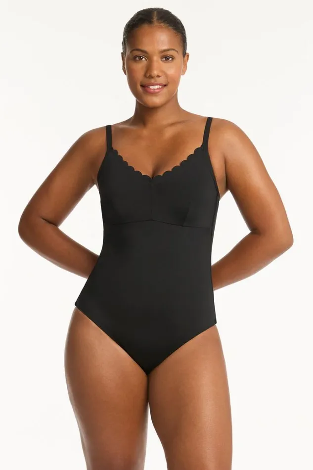 Sea Level One Pieces Scallop DDE Bralette One Piece Scallop 8211 Women