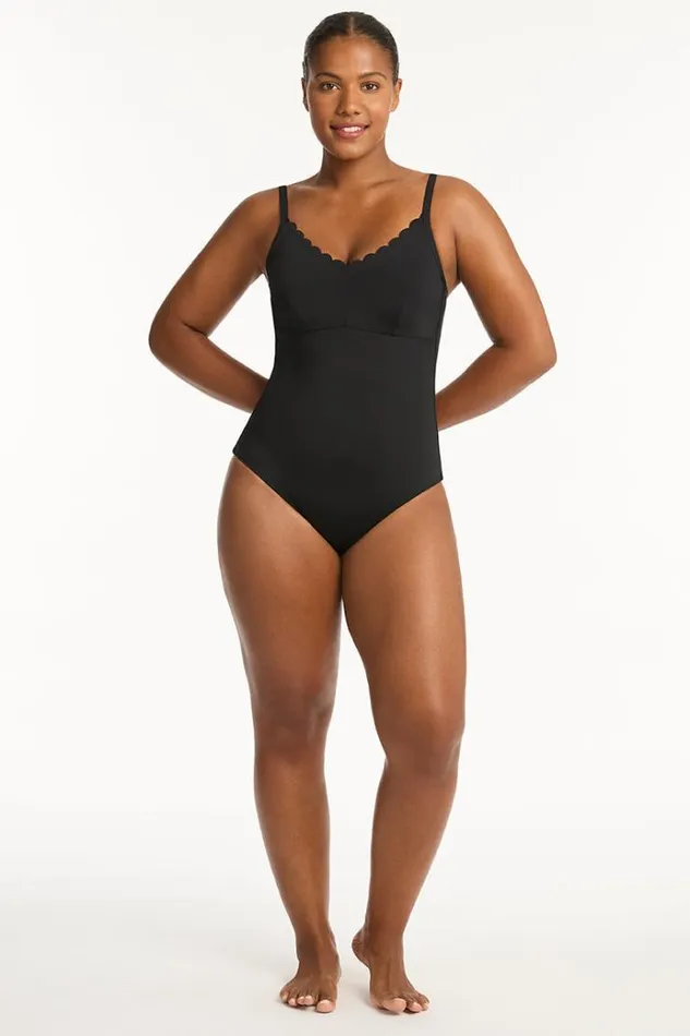 Sea Level One Pieces Scallop DDE Bralette One Piece Scallop 8211 Women