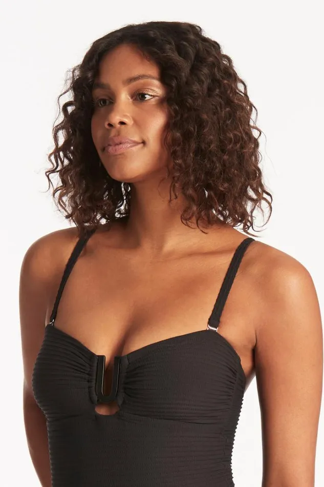 Sea Level One Pieces Spinnaker U Bar Bandeau One Piece Spinnaker Black 8211 Women Sea Level One Pieces Spinnaker U Bar Bandeau One Piece Spinnaker Black 8211 Women