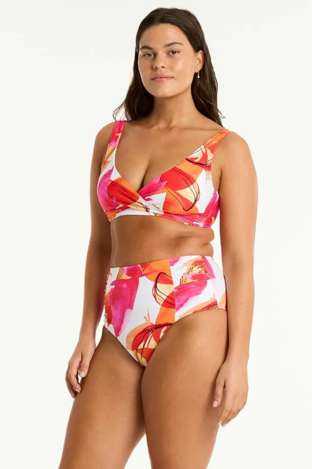 Sea Level Tops Sublime Cross Front Multifit Bra Sublime Flame 8211 Women