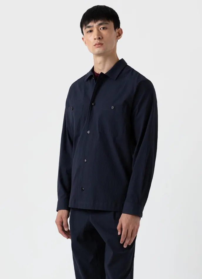 Seersucker Overshirt Men SUNSPEL Shirts