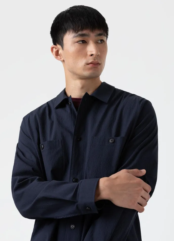 Seersucker Overshirt Men SUNSPEL Shirts