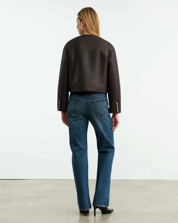 SELINA SHEARLING JACKET Espresso Women Nili Lotan Jackets and Blazers