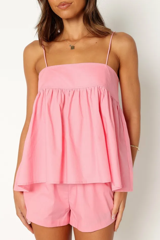 Serina Short Set Pink Women Matching Sets Petal and Pup