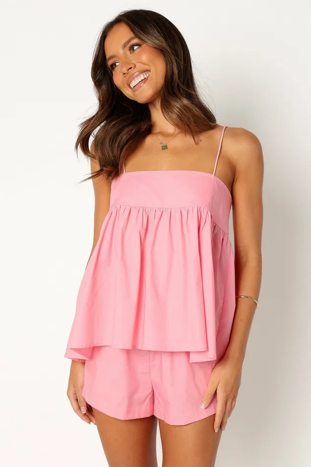 Serina Short Set Pink Women Matching Sets Petal and Pup