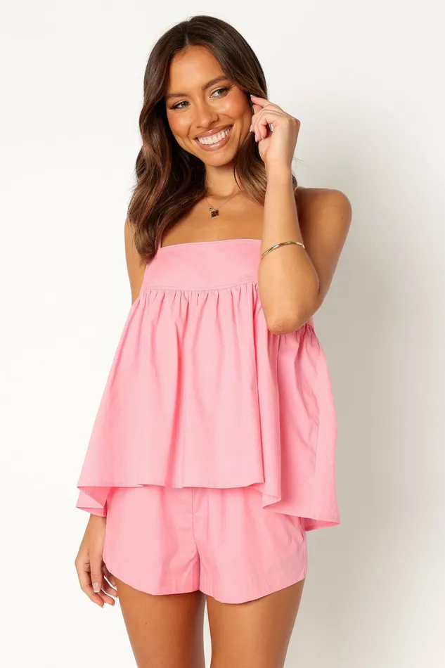 Serina Short Set Pink Women Matching Sets Petal and Pup
