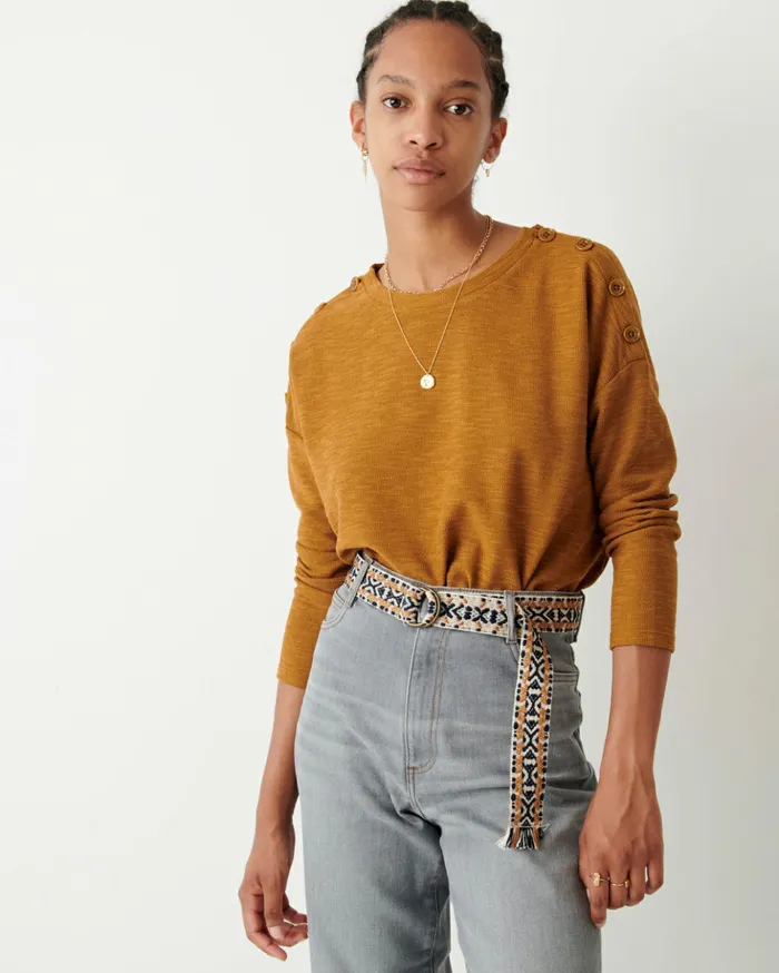 Sessn Womens TShirts And Tops Austin Honey Gold For Sale
