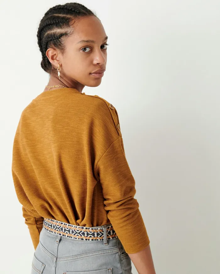 Sessn Womens TShirts And Tops Austin Honey Gold For Sale