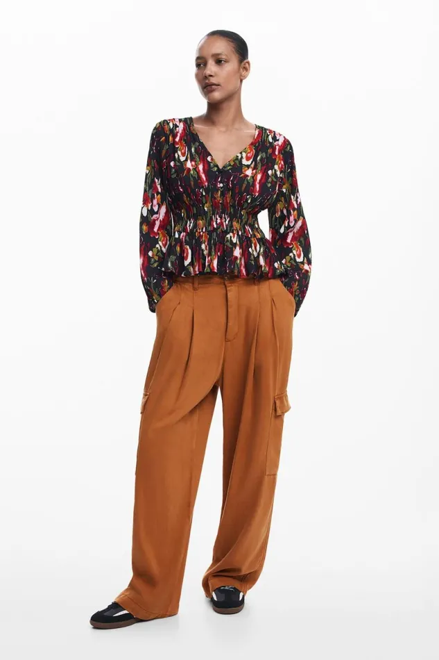 Shirts And Blouses Women Desigual Floral Blouse Black