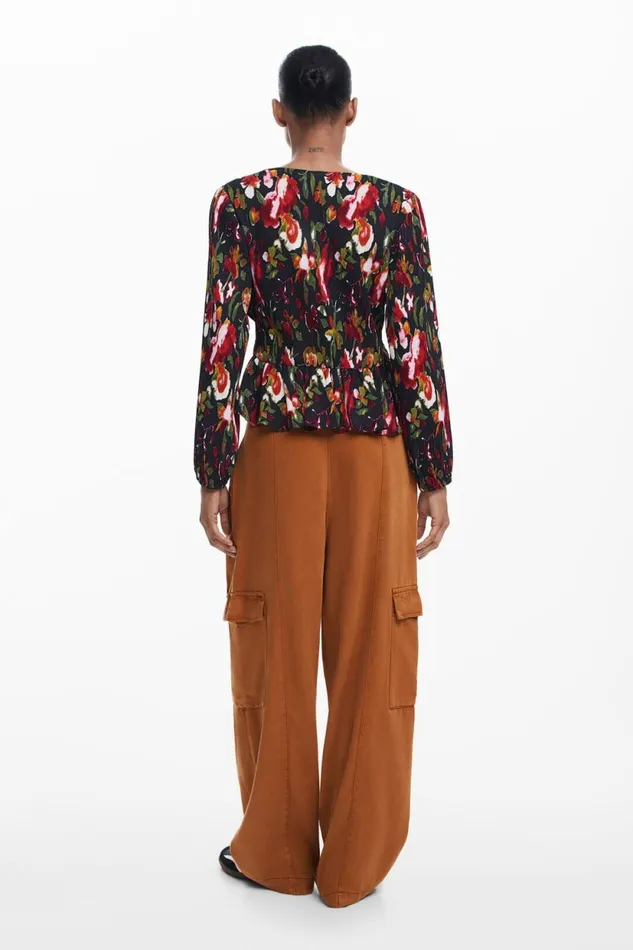 Shirts And Blouses Women Desigual Floral Blouse Black