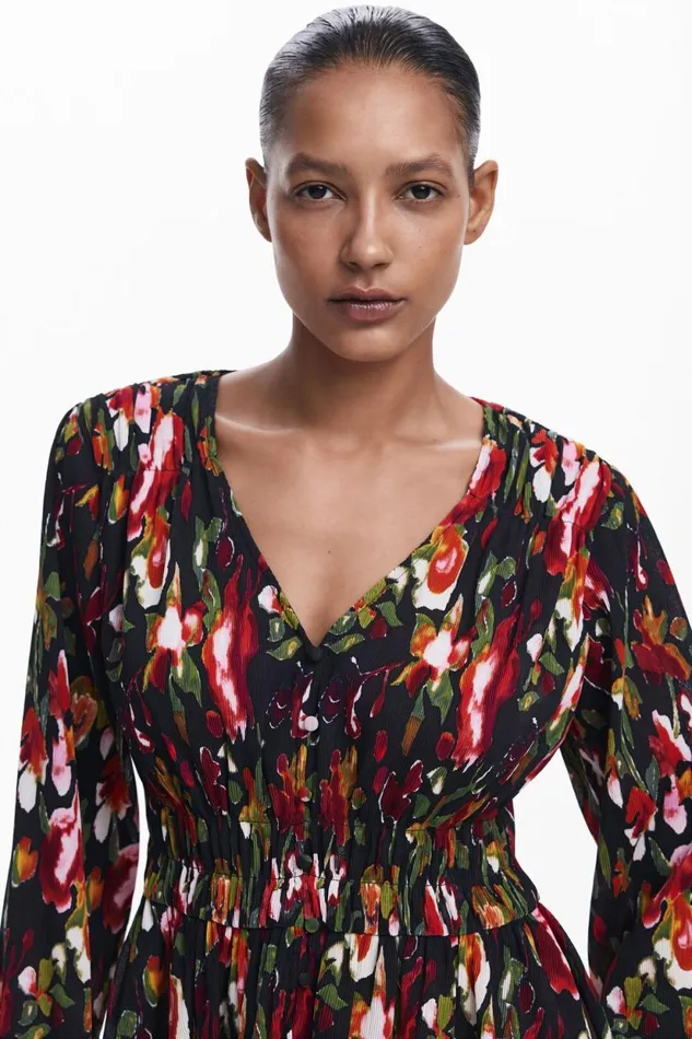 Shirts And Blouses Women Desigual Floral Blouse Black